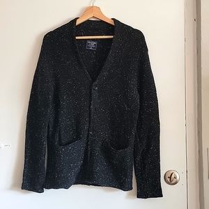 Navy Wool Cardigan